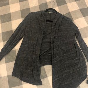 Charcoal Grey high-Low Cardigan